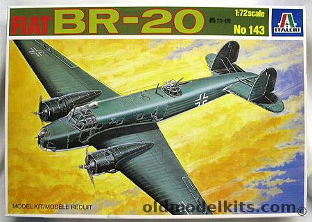 Italeri 1/72 Fiat BR-20 Bomber Italian - Japanese or German and Eduard Super Detail Set, 143 plastic model kit